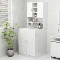 vidaXL Armario de Lavadora Madera Contrachapada Baño Aseo Color Gris sonoma,  Roble ahumado,  Marrón roble y mas - details 4