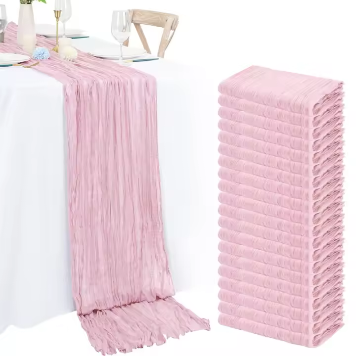 1pc Telar De Queso Para Mesa Estilo Paisajístico Toalla De Queso Para Bodas Showers De Bebés Cumpleaños Fiesta Decoración De Mesa De Poliéster 100% - 1