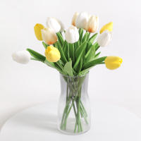 5/10Pcs Arreglo De Flores Artificiales Tulipán Para Boda Decoración De Jardín Exterior Decoración De Hogar En Vaso Plantas Falsas De Seda Para Aniversario Baño De Bebé Cumpleaños - details 6