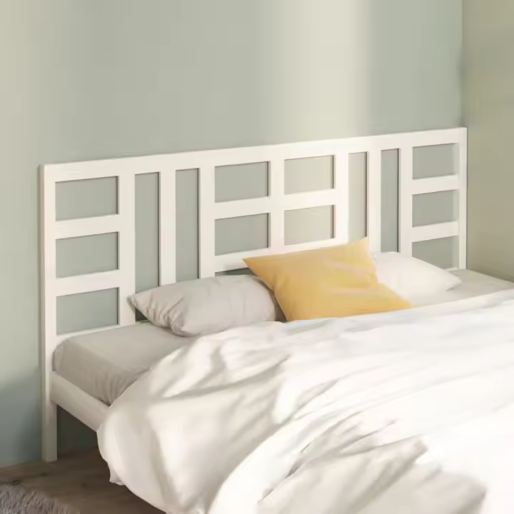 Cabecero de cama madera maciza de pino blanco 206x4x100 cm - 1