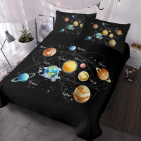 Juego De Cama Galaxia Planetario 3 Piezas Cubierta De Edredón Tema Astronómico Para Adolescentes Poliéster Moderno Para Todas Las Estaciones - details 2