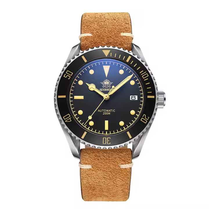 Reloj De Pulsera Automático De Cuero Vintage ADDIESDIVE Para Hombre Resistente Al Agua Acero Inoxidable Estilo Casual Europeo Y Americano - 1