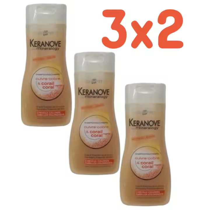 OFERTA 3 X 2 KERANOVE MINERALOGY CHAMPÚ CABELLOS COLOREADOS 250 ml - 1