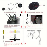 Lámpara Colgante Industrial Retro Para Restaurante Ropa Y Hogar Con Multiple Cabezas Estilo Araña Para Sala De Estar Y Dormitorio - details 6