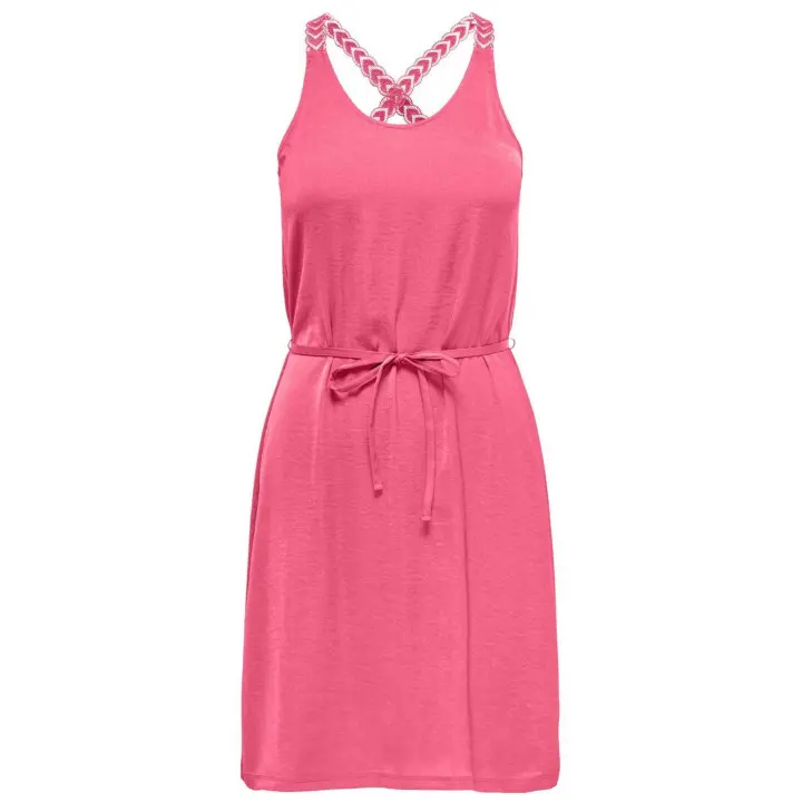 Vestido Only modelo Onltilde S/L Lace Mix Dress en color Rosa - 1