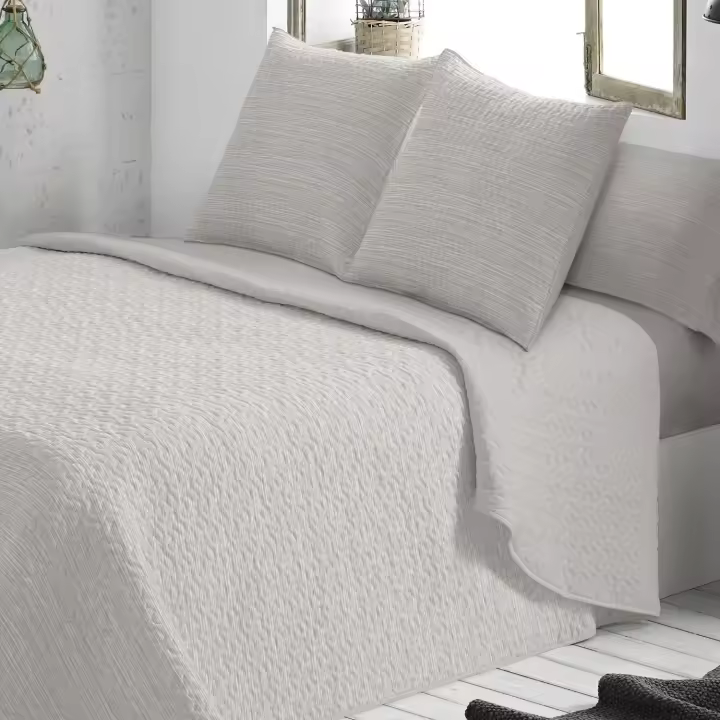 Colcha Bouti 625 Reversible Piedra Burrito Blanco - 1