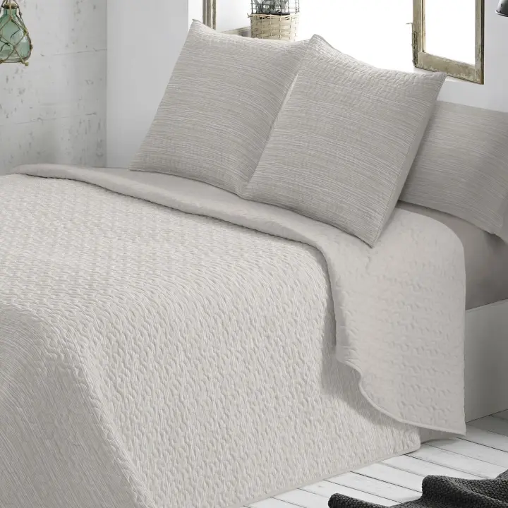 Colcha Bouti 625 Reversible Piedra Burrito Blanco - 1