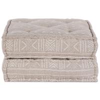 Pouffe Modular vidaXL Marrón Claro 70x70x36 Tela - details 2