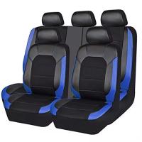 Funda de asiento de Coche de cuero Pu Universal, Canvas transdurable, cojín de asiento y asiento, Protección complete, 9 Unidades por juego - details 0