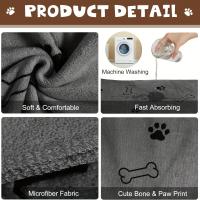 Toalla Para Perros Y Gatos De Secado Rápido Microfibra Absorbente Mediana Para Mascotas Algodón 100% Producto De Baño Para Animales - details 3