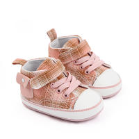 Zapatillas De Lona Para Bebé Primera Caminata Suave Algodón Moda Casual Zapatillas De Pre-walking Para Niños Y Niñas 0-6-12 Meses Azul/Negro/Rosa - details 13