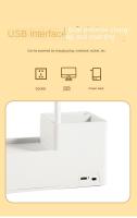 Lámpara De Mesa Recargable LED Para Dormitorio Con Portajabón Y Guardaalmohadillas Luz De Lectura Para La Cama Cuidado De Los Ojos Con Almacenamiento En Cajón - details 25