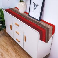 Mantel De Lino Con Estampado De Rayas De Gradiente De Colores Para Comedor Mesa De Televisión Y Entrada Sensación Ceremonial - details 17
