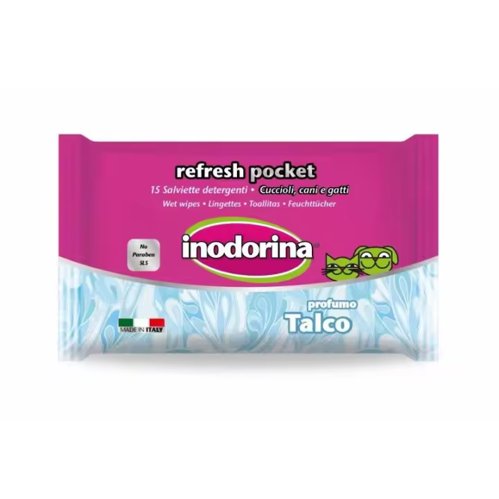 Inodorina Toallitas Refresh  Pocket 15 Uds Talco - 1