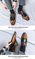 Nuevos Zapatos De Cuero Para Hombre Loafers Formales Casuales Con Hebilla Talla Extra Grande 46 47 48 Estilo Británico - details 6