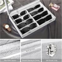 Organizador multibional de Gafas de Sol y Joyas con tapa y Cierres, Gris - details 3