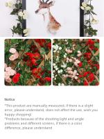 Vine De Flores Artificiales De Rosa 2.5m 1.8m En Blanco Y Rosa Para Decoración De Bodas Y Habitaciones Hecha De Seda - details 7