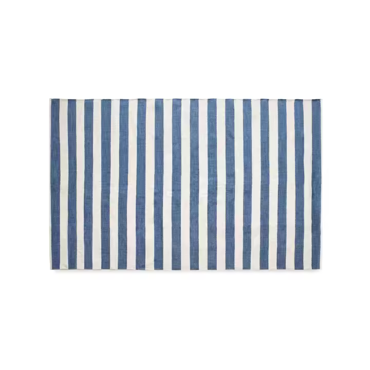 Alfombra PET Rayas grandes azul y blanca- Parentesi Quadra- Alfombra Diseño - 1