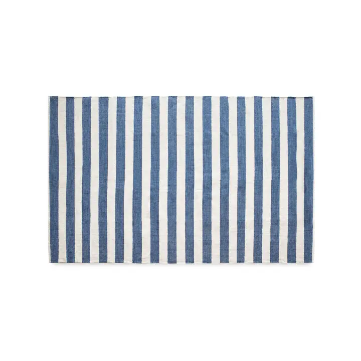 Alfombra PET Rayas grandes azul y blanca- Parentesi Quadra- Alfombra Diseño - 1