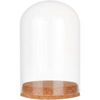 Eternal Cristal Domed Cloche 6.4x3.9" Jarra De Vidrio Transparente Con Base De Madera Para Exposición De Terrarium Y Luz De Hadas - details 0