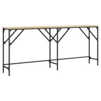 Mesa Consola Vidaxl de Madera Ingeniería 180x29x75 Cm Negro - details 1