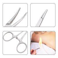 Aguja De Curvatura Multifuncional De Acero Inoxidable Tijeras De Mano Herramientas De Hemostasia Tamaño 12.5/16/18cm Para Pesca - details 7