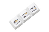 Keycap De Gato Calico Lindo Para Teclado Mecánico De Juego Con Estilo Meme Color Naranja Blanco Negro Subido Por Dye Compatible Con Stems MX - details 4