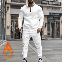 Conjunto Deportivo Casual Para Hombres Verano Otoño Invierno Con Cierre De Cremallera Y Veludo Tejido De Poliéster Talla S a XXXL - details 15