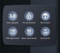 Lámpara Profesional Para Uñas 72W Con Almohadilla Para Manos Secado Automático UV LED 60 LEDs Para Manicura Y Arte De Uñas - details 1