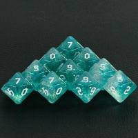 D10 Juegos De Dados Rol DND Colores Mixtos Efecto De Brillo Estilo De Fuente Retro Único Accesorios Para Juegos De Mesa RPG - details 6