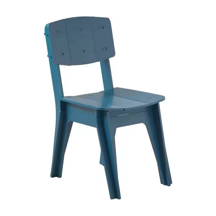 SoBuy HFST01-B Silla de Comedor con Respaldo Silla Infantil Silla de Madera para Salón, Escritorio, Oficina 44,5 x 61 x 86 cm Azul ES - 1