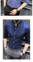 Camisa Para Hombre 2023 Moda Coreana Ajustada Media Manga Casual Talla Grande Negocios Formales Chemise Homme 5XL Cierre Único Estilo Clásico - details 10