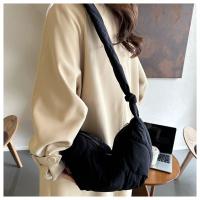 Bolso De Mano Plegable Para Mujer Con Gran Capacidad Y Cierre De Cremallera Estilo Casual Bolsa De Hombro Con Capa De Algodón Acolchado Bolsa Mensajera Moda - details 23