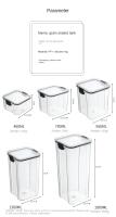 Jars De Almacenamiento Para Cocina Grandes Organizador De Granos Y Condimentos a Prueba De Humedad En Plástico Estilo Japonés - details 4
