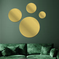 Pegatina De Espejo Redonda Autoadhesiva 10-30CM Decorativa Para Baño Y Dormitorio Adhesivo De Acrílico 3D Para Decoración De Paredes Y Salones - details 4