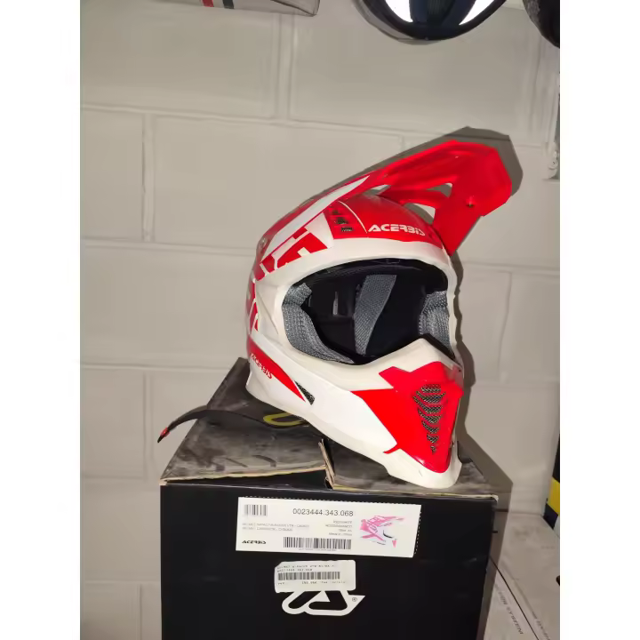 CASCO ACERBIS MOTOCROSS X RACER ROJO BLANCO - 1