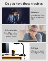 Lámpara De Escritorio LED Para Monitor De Computadora Luz De Lectura Colgante Para Dormitorio Y Estudio Dimmer Sin Fin - details 1