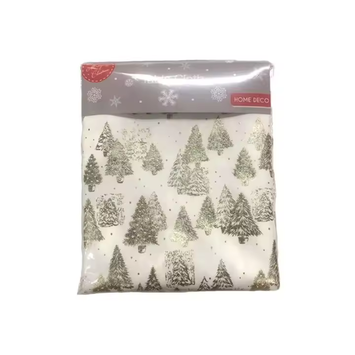 Gerimport Mantel Navideño Home Deco Abetos Gris 230x140cm Decorativo - 1