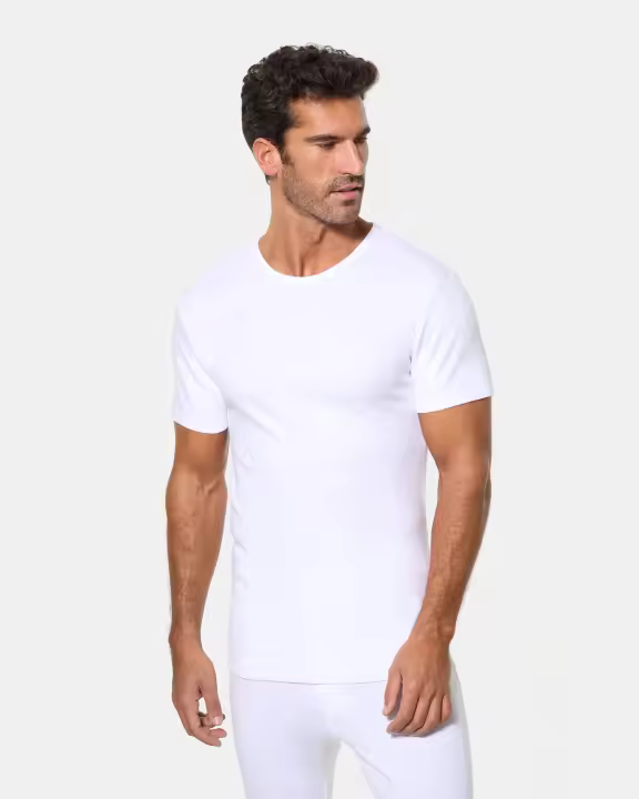 Abanderado Camiseta interior térmica de hombre en blanco de manga corta - 1