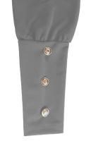 Vestido De Manga Larga Redonda Con Mangas Flotantes Y Botones Para Mujer Estilo Oficina Dama Longitud De Rodilla Poliéster Elástico Suave - details 14