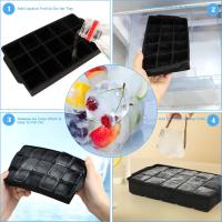 Bandejas para Cubitos de Hielo, paquete de 2 30 Moldes de silicona para Cubitos de Hielo, Cubitos de Hielo cuadrados grandes - details 3
