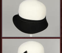 Gorro De Paja Blanca Ancha Para Mujer Gorro Bowler De Lana Acolchada Estilo Fedora Para Fiesta De Té Iglesia Casual - details 10