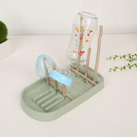 Soporte De Botella Para Bebé De Color Verde Multifuncional Portátil Con Estructura De Secado Removible Y Sistema De Drenaje - details 3