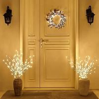 Luz De Ramas De Abeto Blanco LED Para Decoración De Navidad Y Año Nuevo Guirnalda De Luz Festiva Para Bodas Y Fiestas Luces De Navidad Para Mesa De Comedor - details 1