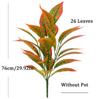 Ramas De Magnolia Artificial 76cm 26 Hojas Falsas De Banyan Hojas Verdes De Sansevieria Para Decoración De Jardín Y Exteriores En Casa - details 8