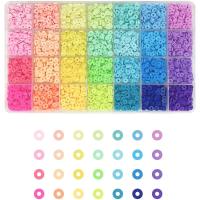 Kit De Hacer Pulseras Con 4200 Piezas De Cuentas De Arcilla Polimérica En 28 Colores Cuentas Planas Y Redondas Para Joyería Para Niñas - details 4