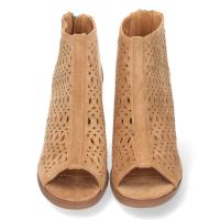 PuntoSalao Botines de tacón con calados mujer color kaki - details 1