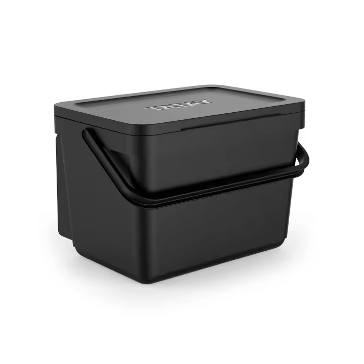 TATAY Smart - Cubo Orgánico Soporte 6L Plástico 100% Reciclado. Negro - 1