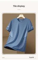 Camiseta De Hombre Para Verano En Seda De Hielo Con Manga Corta Secado Rápido Malla Deporte Fitness Top Casual Transpirable Ligera Y Moisture Wicking - details 5