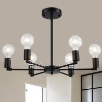Lámpara Colgante Vintage LED Oro Negro Con 6/8 Bombillas Luz De Techo Moderna Para Decoración Del Hogar Sala De Estar - details 2
